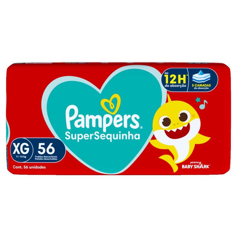 FRALDA-PAMPERS-SUPER-SEQUINHA-XG-56-UN