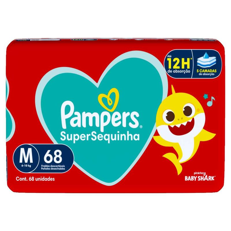 FRALDA-PAMPERS-SUPER-SEQUINHA-M-68-UN