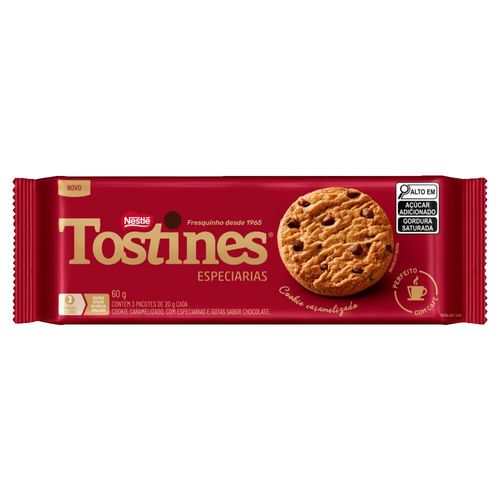 Cookie Chocolate Especiarias Tostines 60g