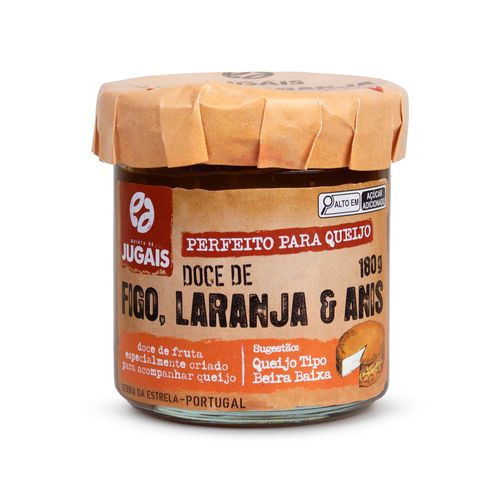 Geleia Portuguesa Quinta de Jugais Figo e Laranja 180g