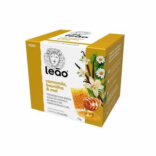 Chá Leão Camomila, Baunilha e Mel 10 Sachês 15g
