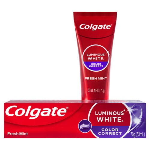 Creme Dental Fresh Mint Colgate Luminous White Color Correct Caixa 70g