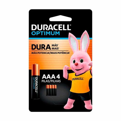 Pilha Duracell Optimum AAA 4 Unidades