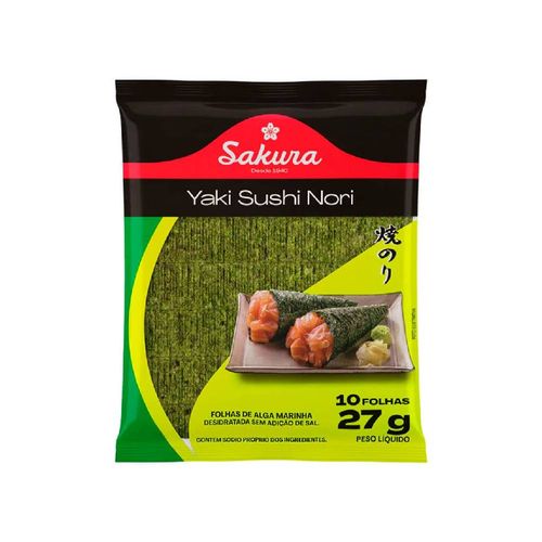 Alga Marinha Desidratada Sakura com 10 Folhas 27g