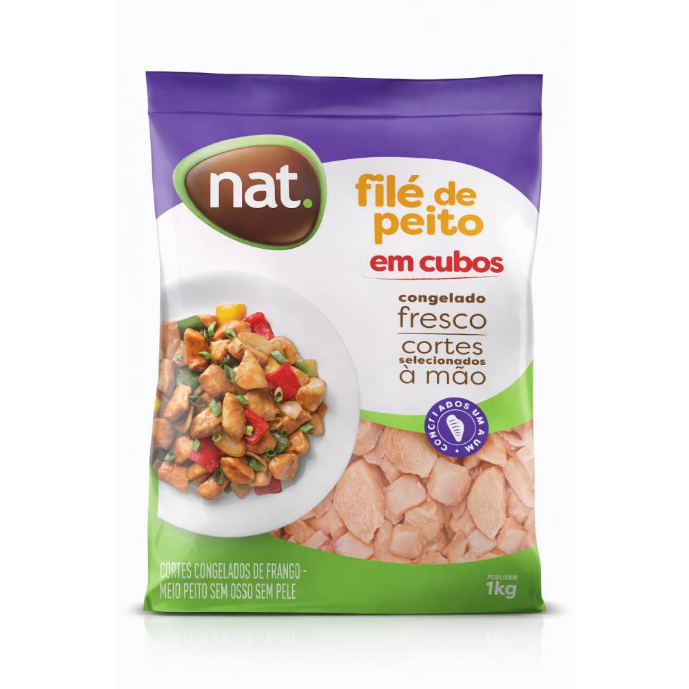 Filé de Peito em Cubos Nat IQF 1kg - Zona Sul